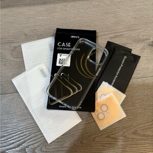 OPXYL Clear iPhone 14 Smartphone Case with Screen Protectors & Lens Protectors